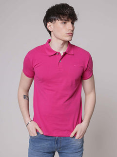 Polo logo ricamo|Colore:Fuxia