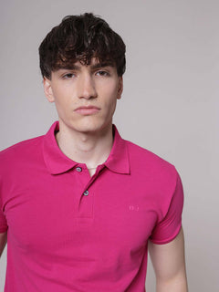 Polo logo ricamo|Colore:Fuxia