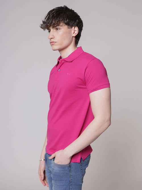 Polo logo ricamo|Colore:Fuxia