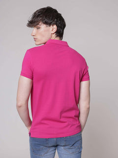 Polo logo ricamo|Colore:Fuxia