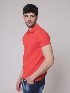Polo logo ricamo|Colore:Rosso