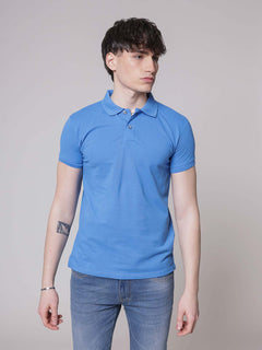Polo logo ricamo|Colore:Royal