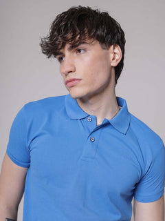 Polo logo ricamo|Colore:Royal
