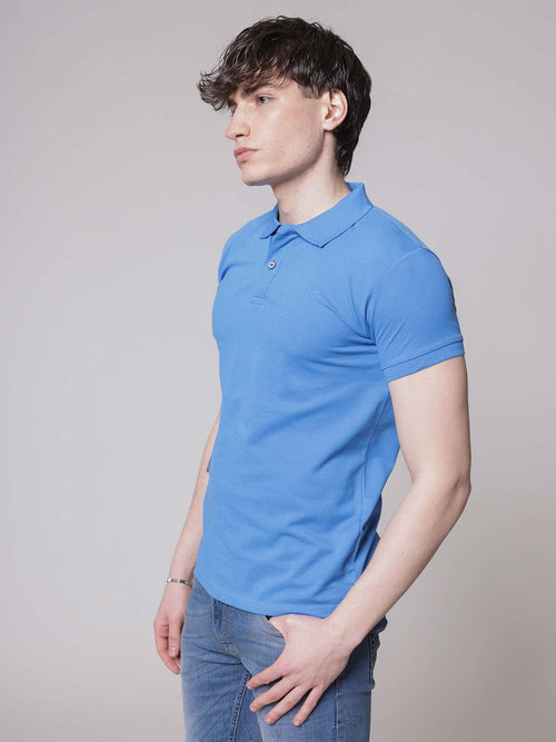 Polo logo ricamo|Colore:Royal