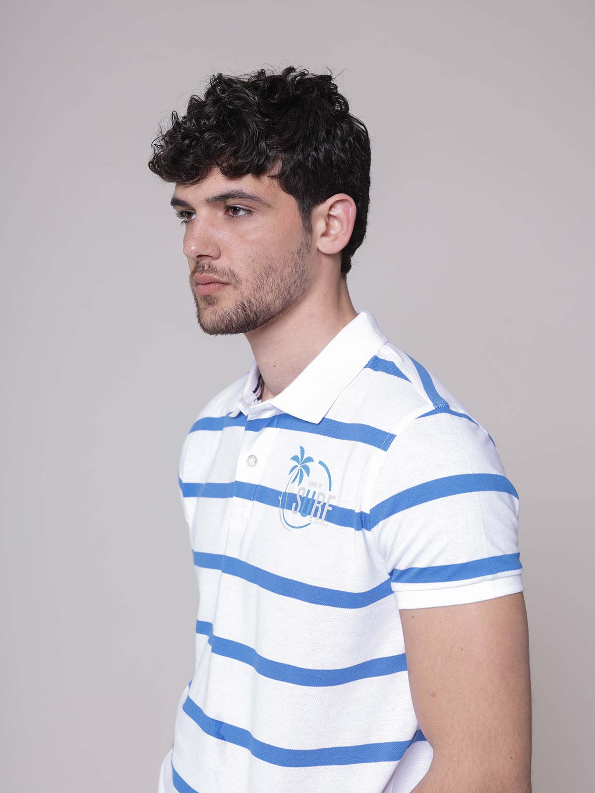 Polo righe surf|Colore:Bianco