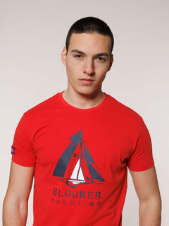 Sailing ship print T-shirt