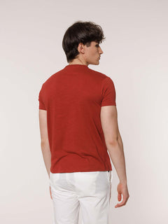 Raw cut neck T-Shirt