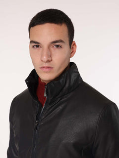 Giubbotto ecopelle |Colore:Nero