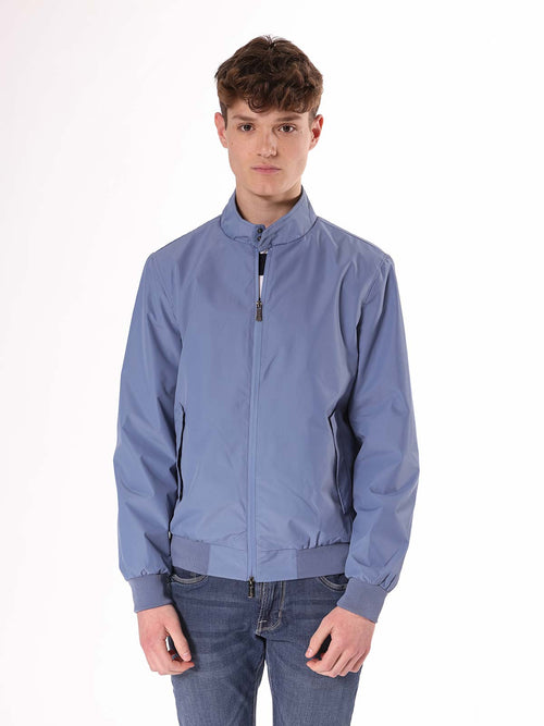 Giubbotto corto tessuto tecnico|Colore:Denim