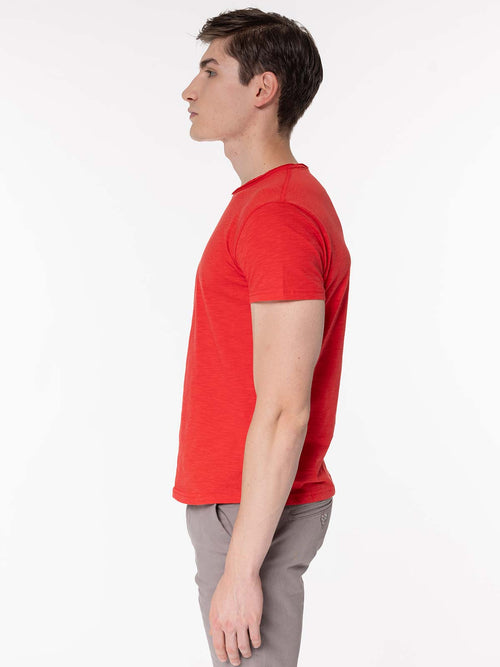 Raw cut neck T-Shirt