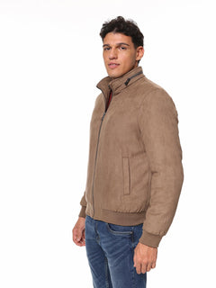 Giubbotto bomber scamosciato