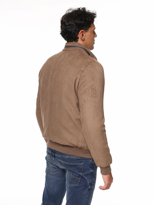 Giubbotto bomber scamosciato