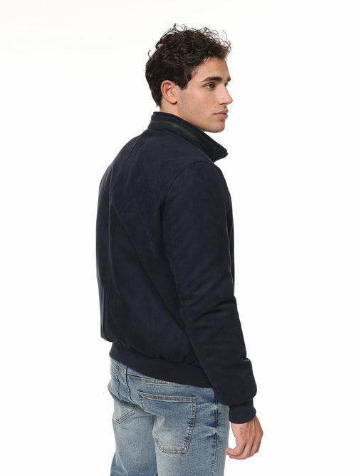 Giubbotto bomber scamosciato