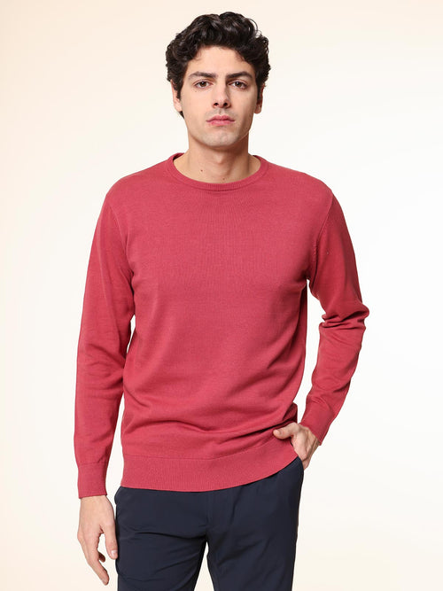 Maglia basic girocollo|Colore:Peonia