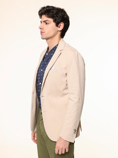 Giacca con bordi impuntura|Colore:Beige