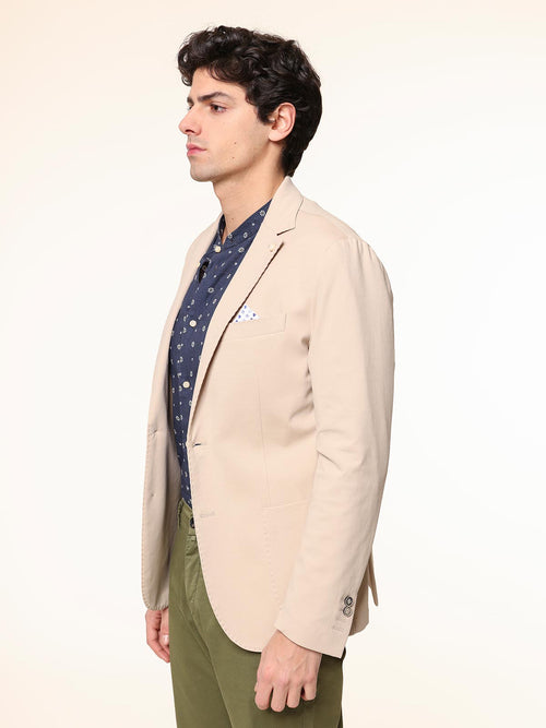 Giacca con bordi impuntura|Colore:Beige