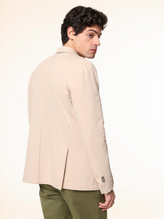 Giacca con bordi impuntura|Colore:Beige