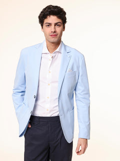 Giacca con bordi impuntura|Colore:Celeste