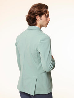Giacca con bordi impuntura|Colore:Verde