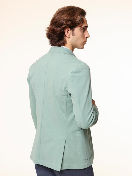 Giacca con bordi impuntura|Colore:Verde