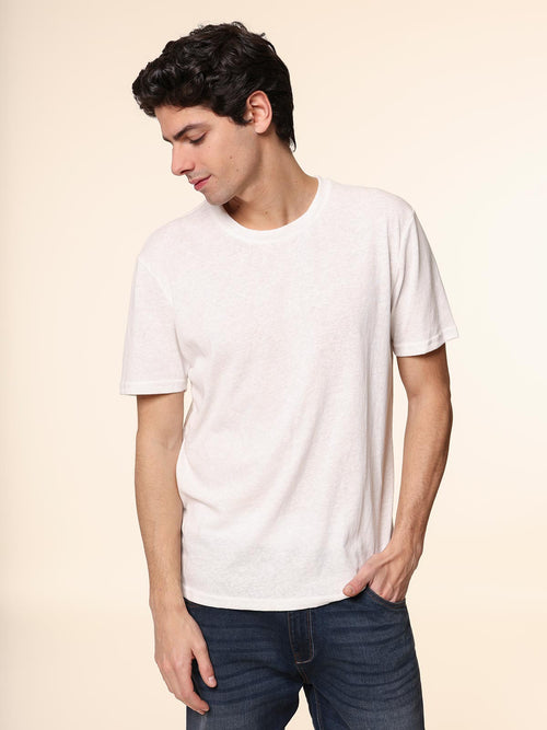T-Shirt Maglia girocollo|Colore:Bianco