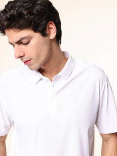 Polo in tessuto stretch|Colore:Bianco