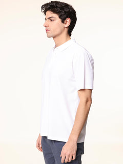 Polo in tessuto stretch|Colore:Bianco