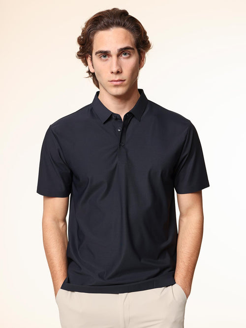 Polo in tessuto stretch|Colore:Blu