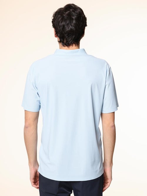 Polo in tessuto stretch|Colore:Celeste