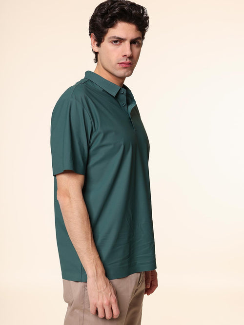 Polo in tessuto stretch|Colore:Verde