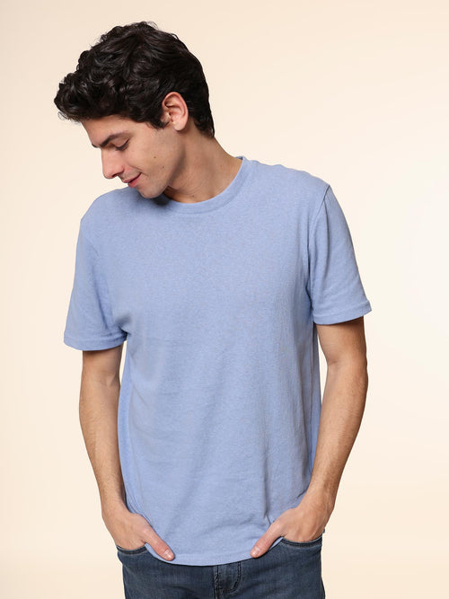 T-Shirt Maglia girocollo|Colore:Celeste
