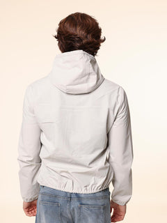 Giubbotto bomber in tessuto tecnico con cappuccio|Colore:Bianco
