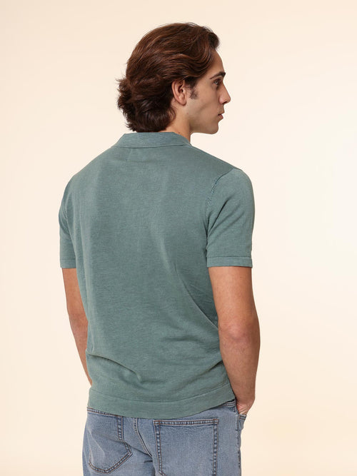 Polo maglia tessuto slub|Colore:Salvia