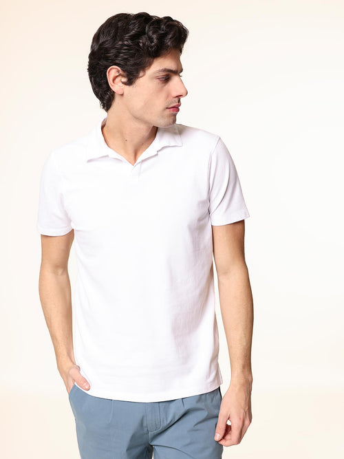Polo senza bottoni|Colore:Bianco