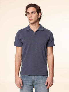 Polo senza bottoni|Colore:Blu