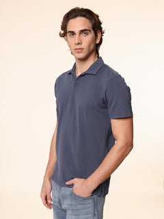 Polo senza bottoni|Colore:Blu