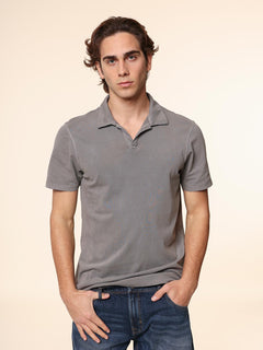 Polo senza bottoni|Colore:Fango