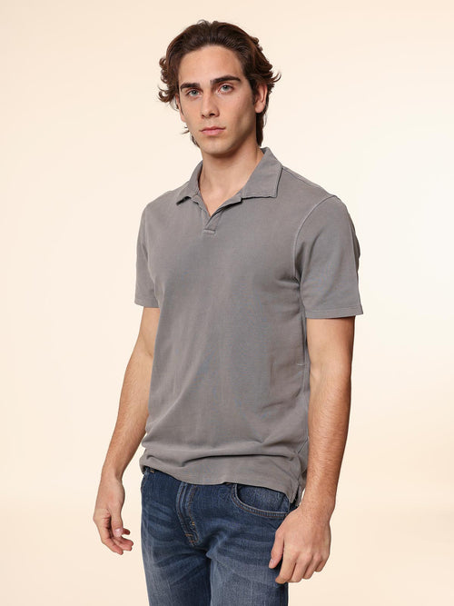 Polo senza bottoni|Colore:Fango