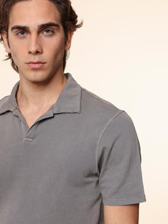 Polo senza bottoni|Colore:Fango