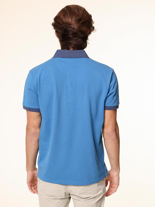 Polo Piquet collo contrasto|Colore:Royal