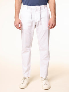 Pantaloni in misto lino|Colore:Bianco