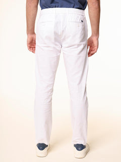 Pantaloni in misto lino|Colore:Bianco
