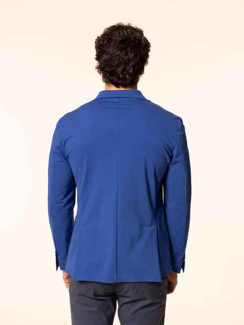 Giacca con bordi impuntura|Colore:Royal