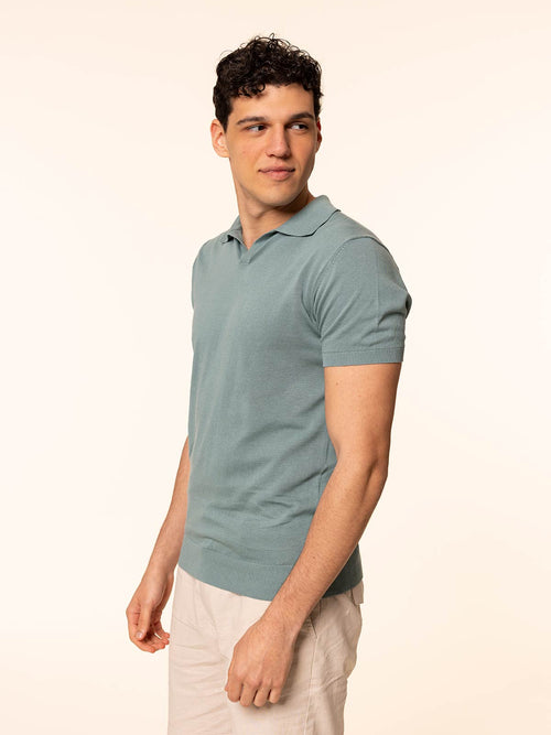 Polo maglia in cotone rasato|Colore:Salvia