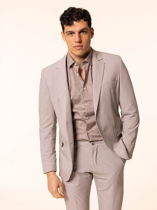 Giacca in tessuto misto|Colore:Grigio chiaro