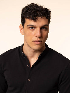 Polo Camicia|Colore:Nero