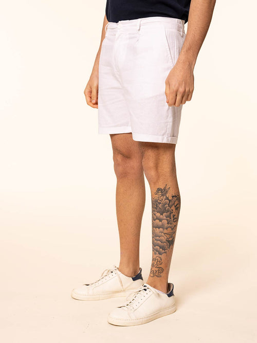 Bermuda lino cotone|Colore:Bianco