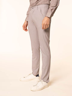 Pantaloni chino in tessuto misto|Colore:Grigio chiaro