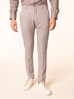 Pantaloni chino in tessuto misto|Colore:Grigio chiaro