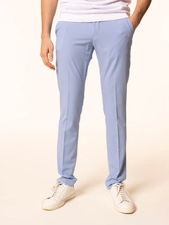 Pantaloni chino in tessuto misto|Colore:Polvere